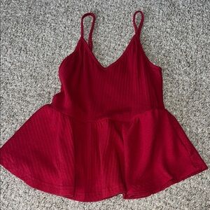SHEIN Red Sleeveless Blouse
